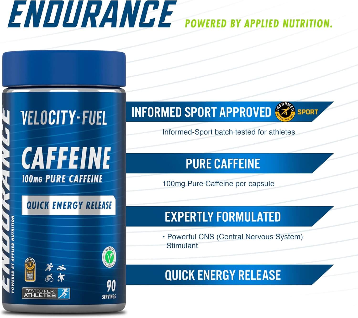 Applied Nutrition Endurance Caffeine 100mg